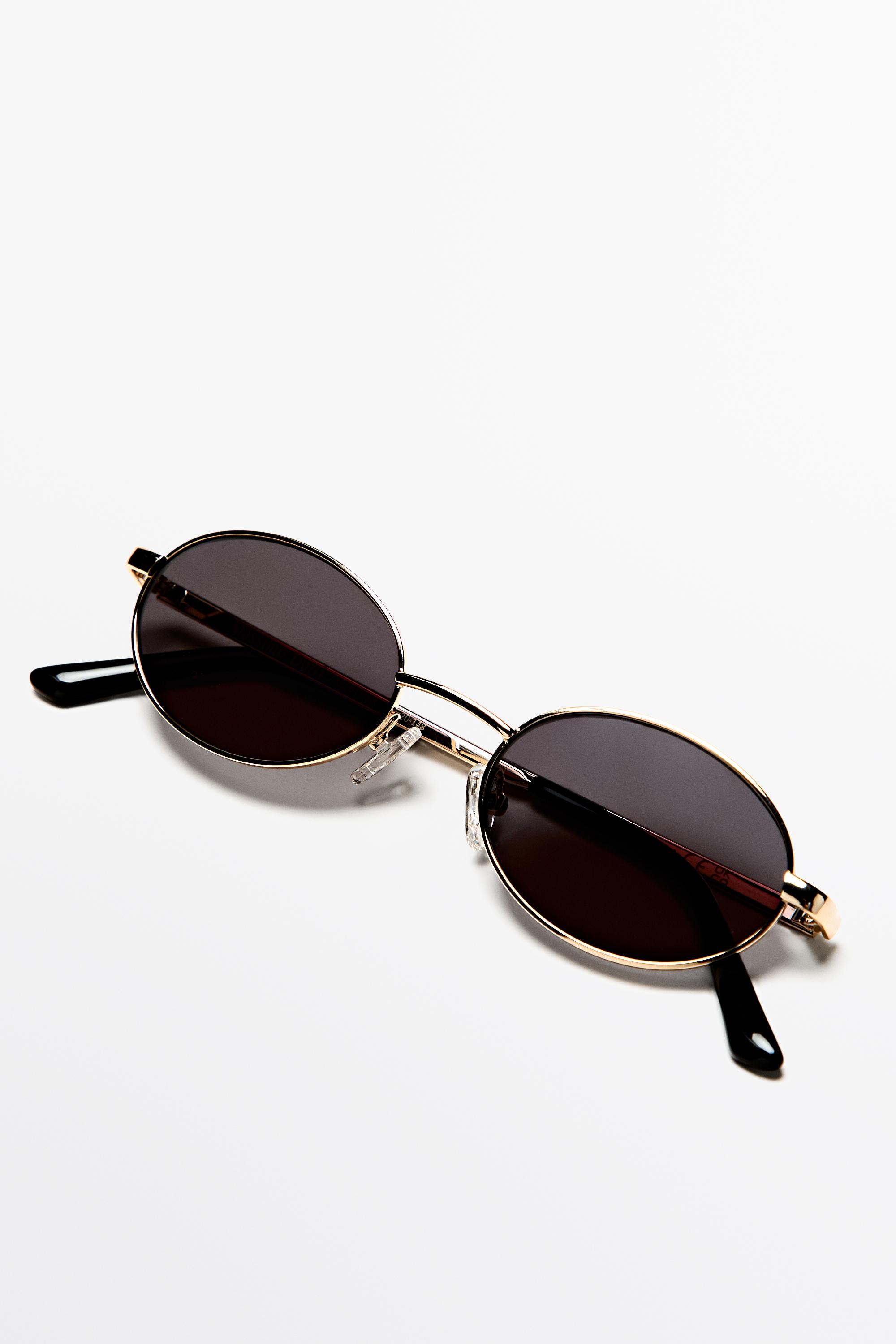 Metallic oval sunglasses